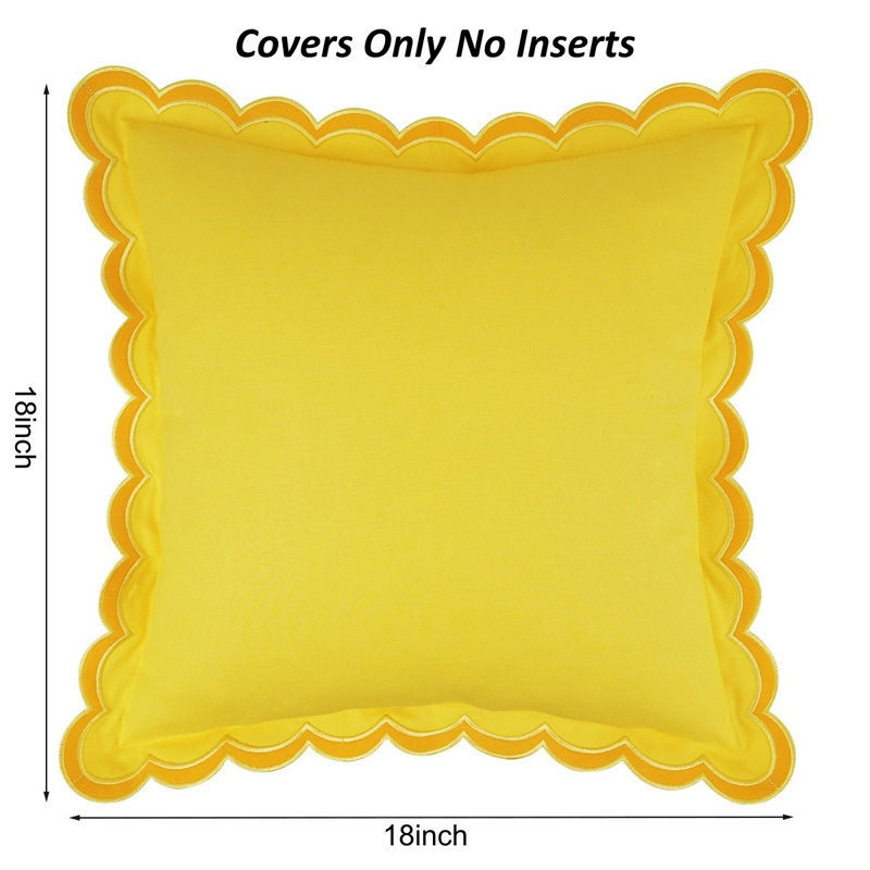 Housses de coussin 18 x 18 pouces, Jaune