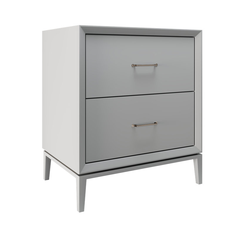 Alexandra Two-Drawer Single Bath Vanity, Platinum Gray, Satin Nickel, 30"