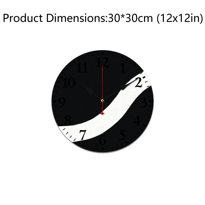 Horloge murale noire 12 "X 12"