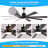 72-Inch Modern Walnut Wood Ceiling Fan With Integrated LED Light, 8 Solid Wood Blades, Remote Control & Reversible DC Motor