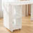 3-in-1 Extendable Desk with Storage, Rolling Wheels & White Marble Top for Small Spaces-118761724