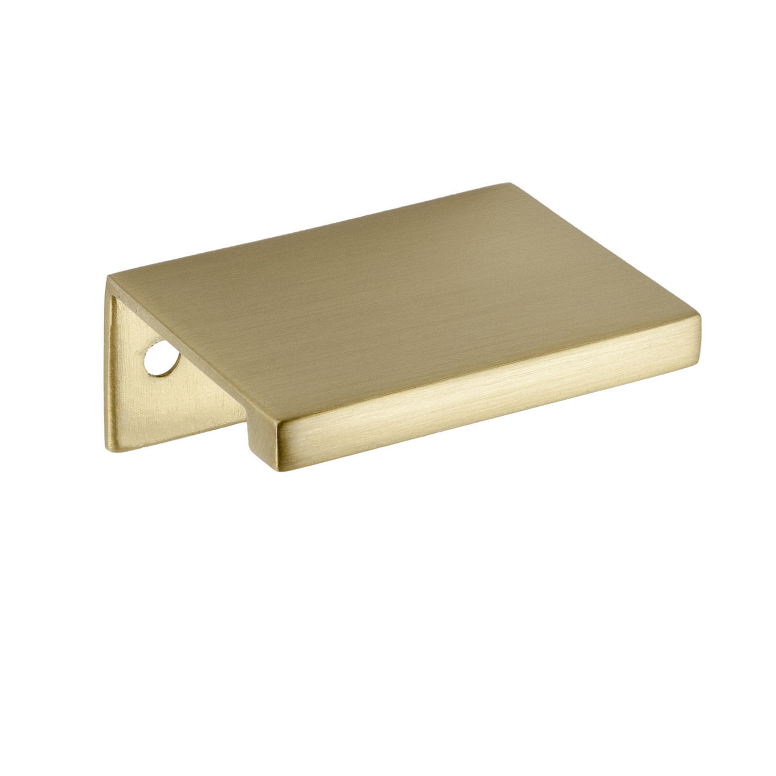 Ethan Finger Pull, Satin Brass, 1 1/2"