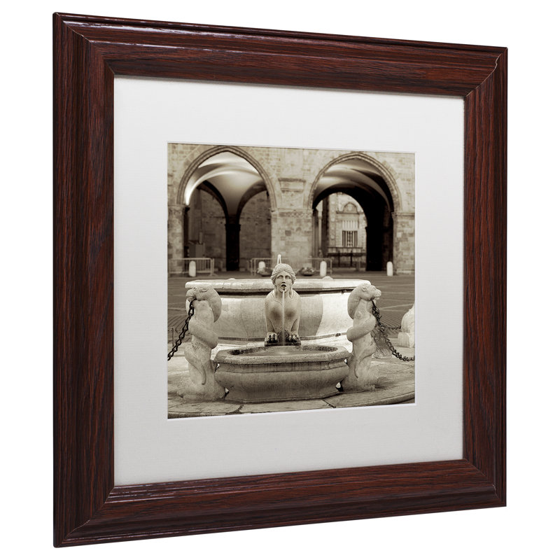Alan Blaustein, "Bergamo I", reproduction de photo encadrée, H 11 po x l 14 po x P 0,5 po, Noir, Toile avec cadre brun