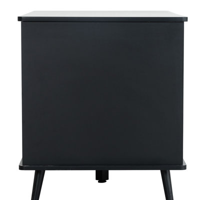 Indoor Cat Washroom Enclosure With 3 Doors, Plug For Air Purifier, Wide Tabletop, High - Capacity Storage, Black And Walnut