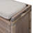 Storage Bench With Removable Basket And 2 Drawers, Fully Assembled Shoe Bench With Removable Cushion-259049721