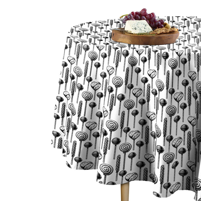 Shoscombe Geometric Round Tablecloth, 84" x 84"