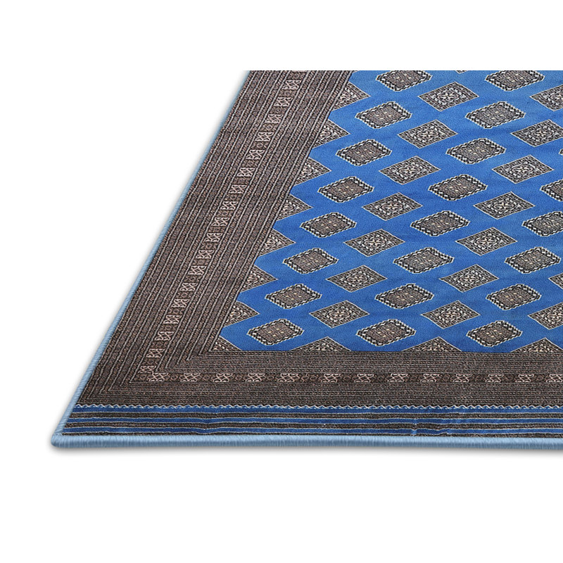 Tapis bleu / gris Galilea, Rectangle 5 pi x 7 pi