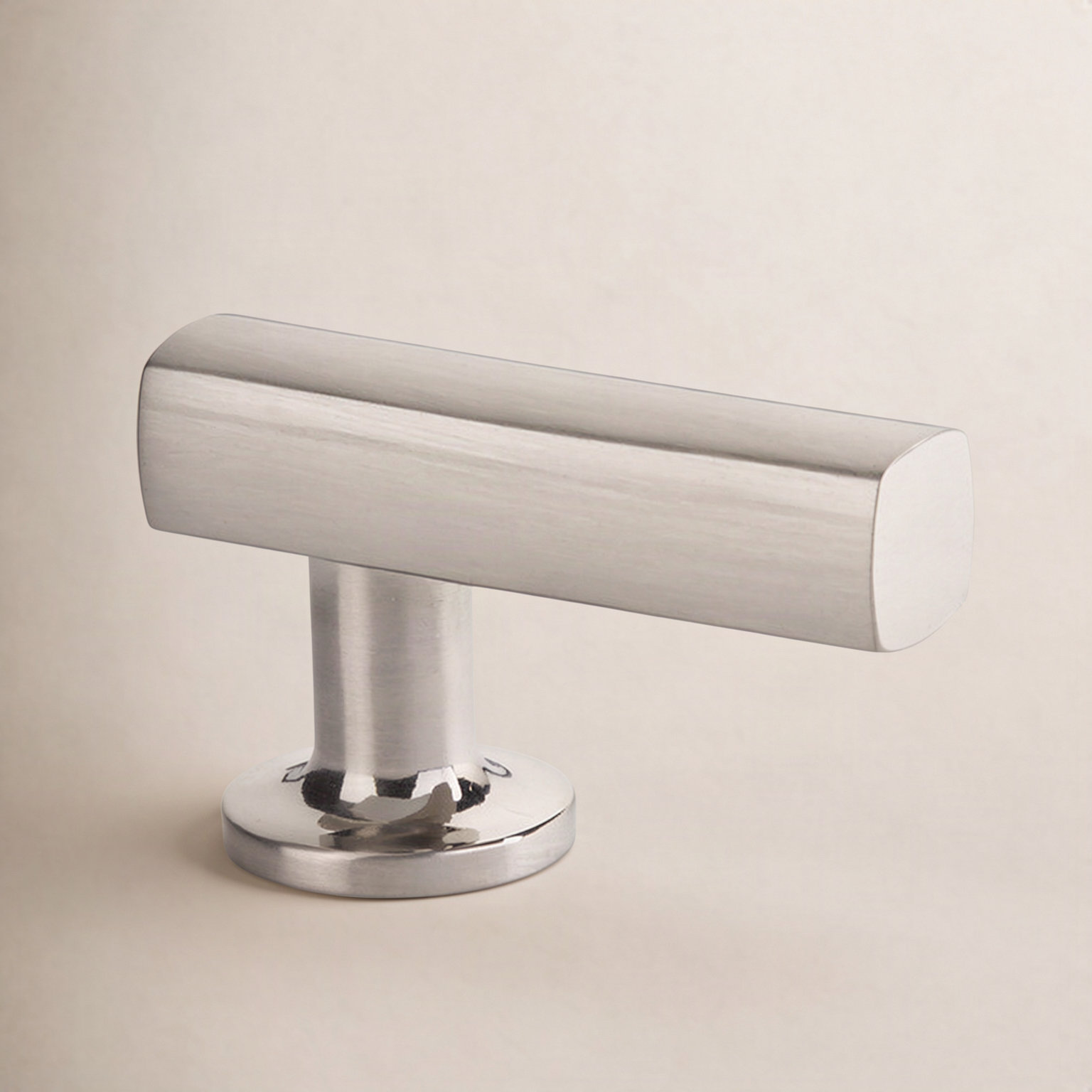 Urban Modern Bar Cabinet Knob, Satin Nickel