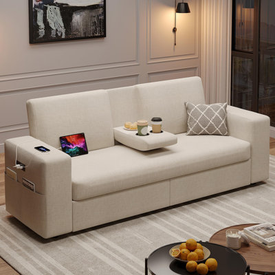75” Loveseat Sofa With 2 Drawers