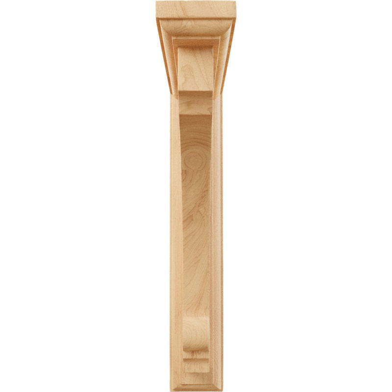 Large Red Oak Hand-Carved Wood Corbel Bracket