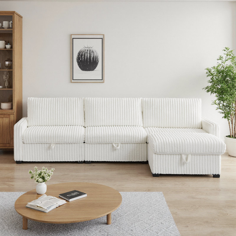 Canapé Chesterfield en velours blanc 3 + 1 places avec coussins profonds, tissu de qualité supérieure et structure robuste