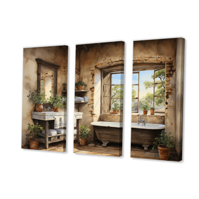 " Laundry Rustic Vibe II " by Designart 3 - Pieces