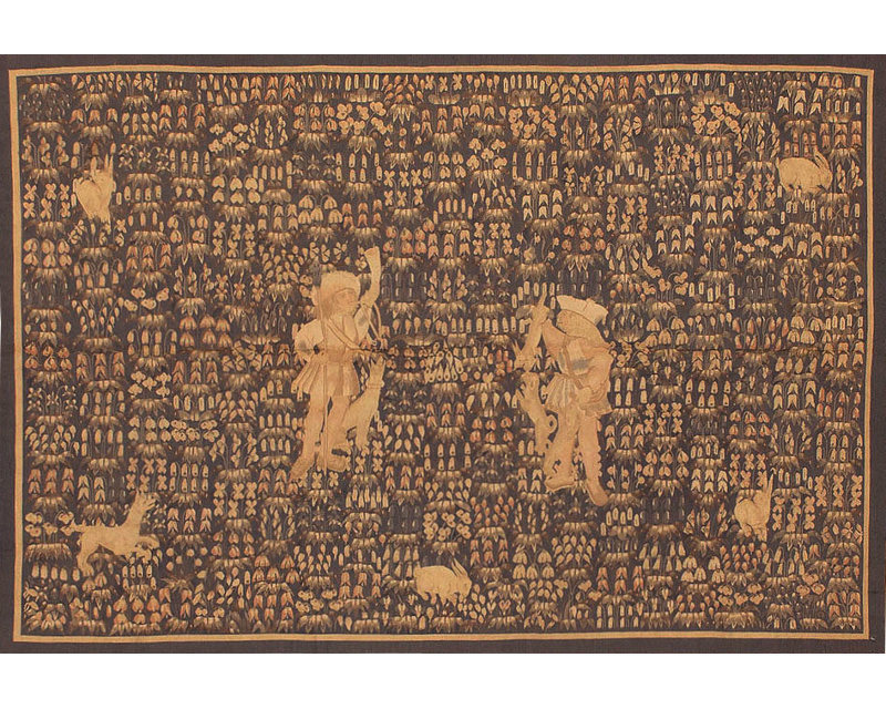 Hand-Knotted High-Quality Blue and Beige Area Rug