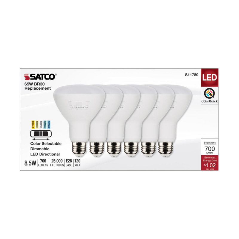 8.5 Watt White LED Bulb