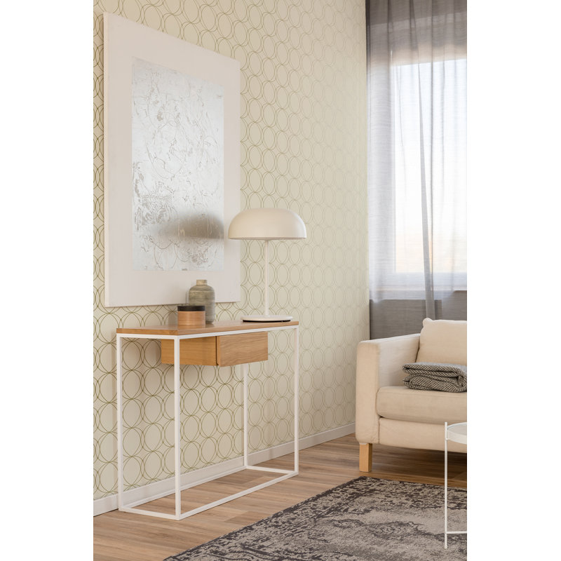 Pescara Geometric Vinyl Peel & Stick Wallpaper Roll, Gold