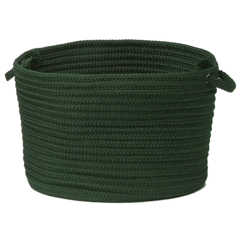 Panier utilitaire en tissu, H 10 po x l 14 po x P 14 po, Vert foncé