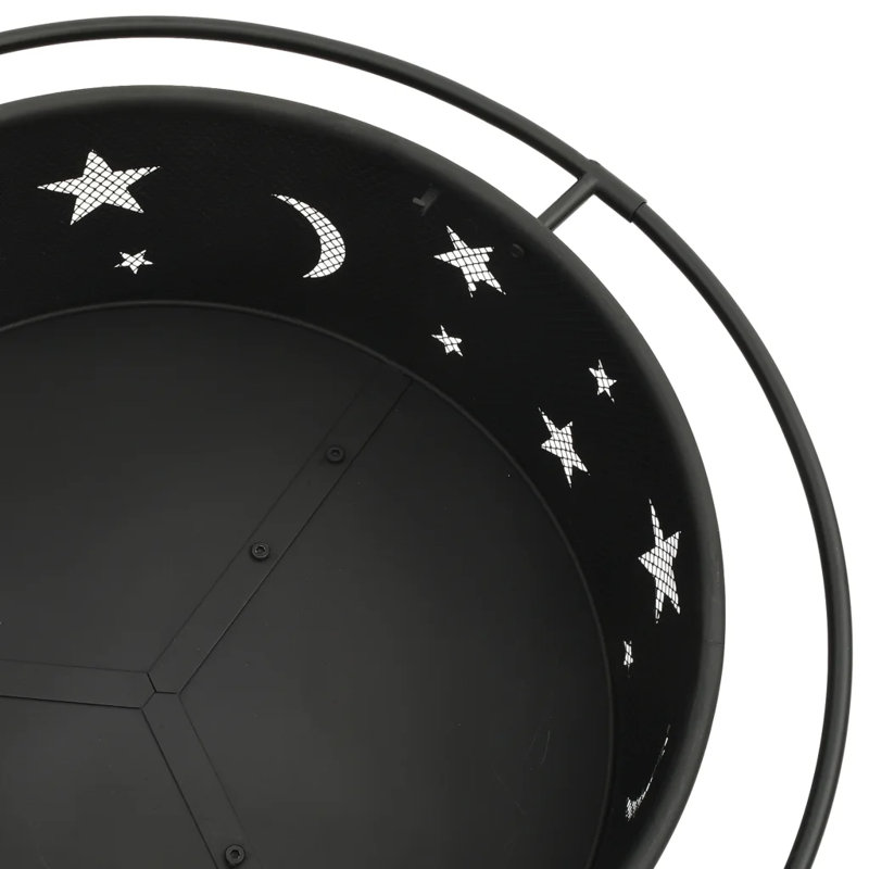 Ettinger Fire Pit with Poker 76 cm XXL Steel