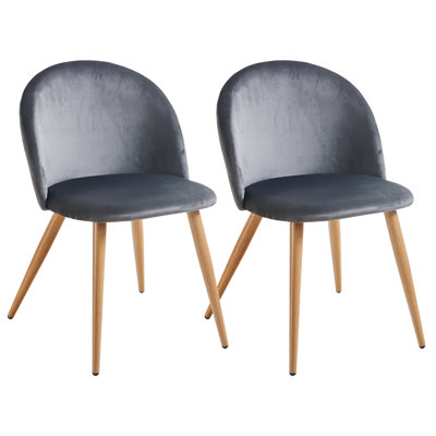 45cm H Velvet Upholstered Accent