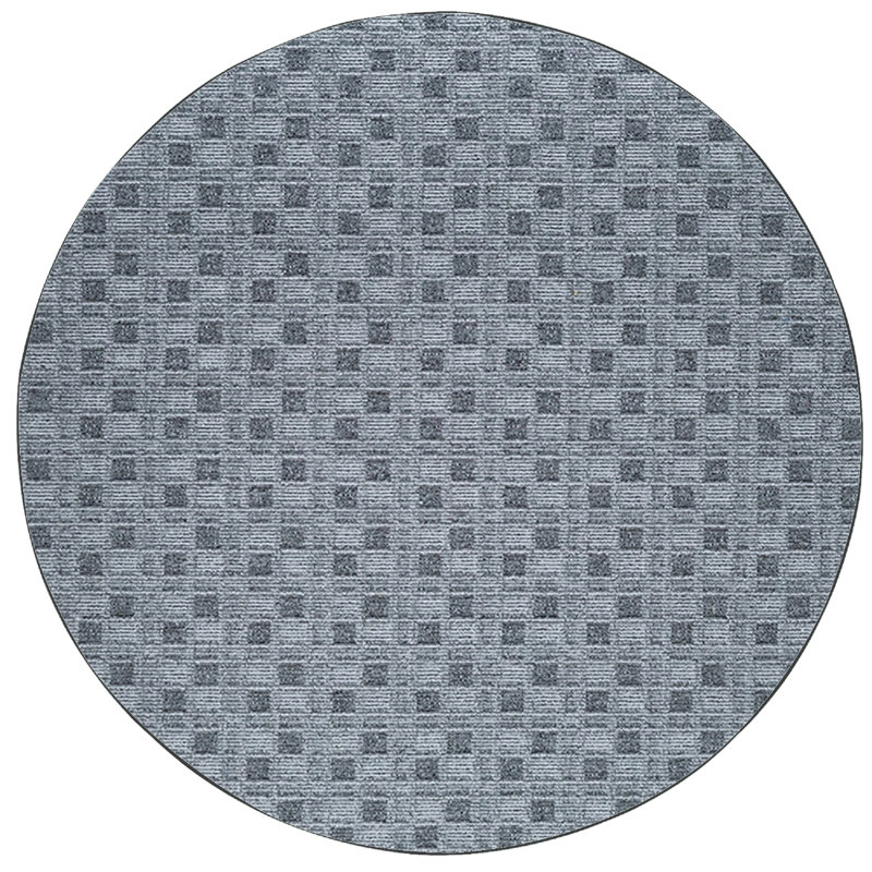 Abstract Indoor/Outdoor Commercial Color Rug - Gray, Round 12'