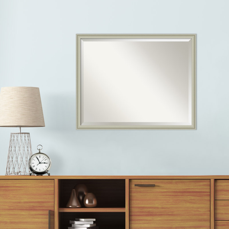 Miroir mural Florence, 23,75 po x 29,75 po, Rectangle, Argent