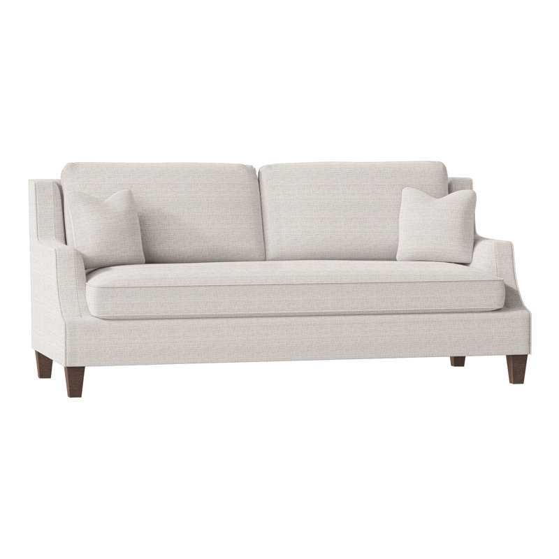 Savannah Upholstered 87.5'' Sofa, Hazelnut, Perigold Ice Breaker White Sands