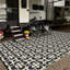 Tapis extérieur géométrique à motif floral-125545765-125545770