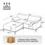 Canapé modulaire en L revêtu de chenille Modern-2077681393