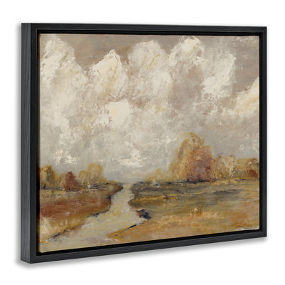 Golden Day Landscape Floating Frame, design by Amanda Hilburn