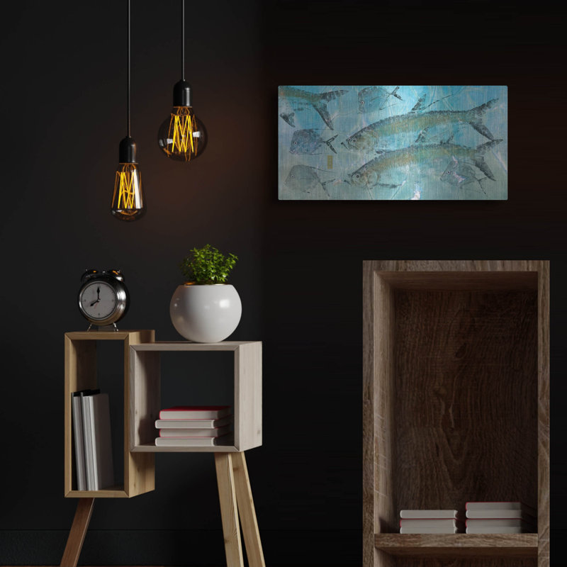 Beachcrest Home ™ «Tarpon Lagoon» par Jim Roberts, art mural en métal, H 12 po x l 24 po