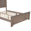 Modern Wooden Platform Bed with Panel Design Headboard-242074181-250107305