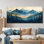 «Mountains Natures Layers In Blue Winter II», art mural montagnes