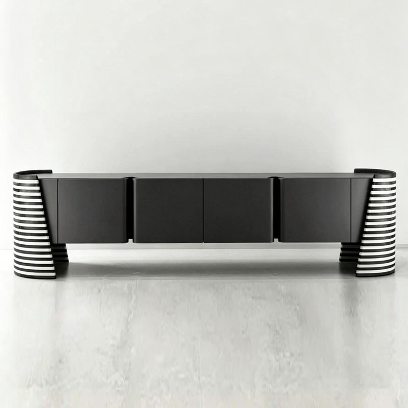 Meuble télé de style moderne et luxueux, Noir