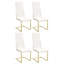 Ensemble de chaises de salle à manger rembourrées blanches et dorées Whittingham (ensemble de 4)