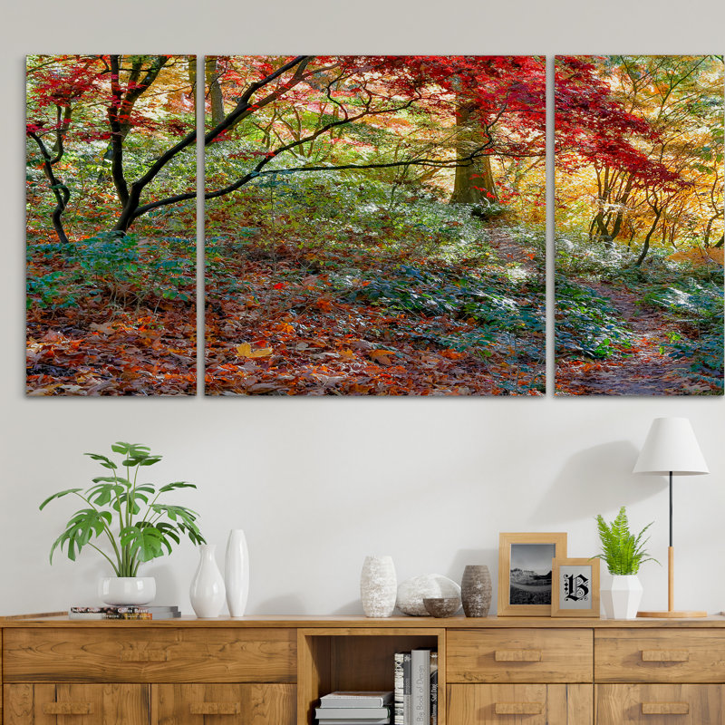 Une photographie de jardin de première qualité, photo à multiples images sur toile, H 40 po x l 80 po x P 1,5 po