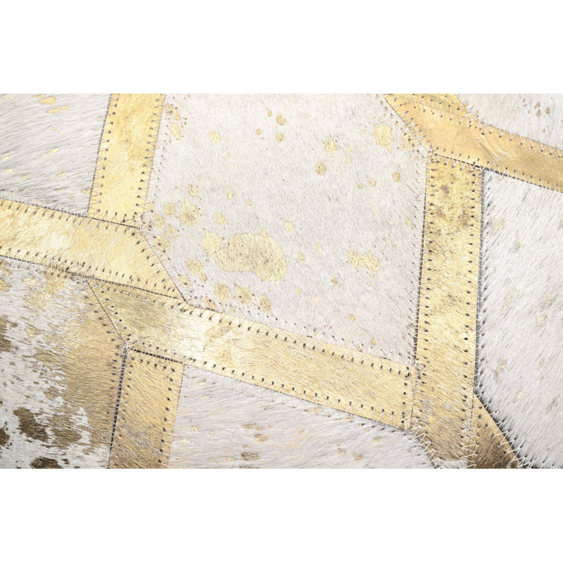 Coussins décoratifs en cuir de vache Canvello, H 18 po x l 18 po, Carré