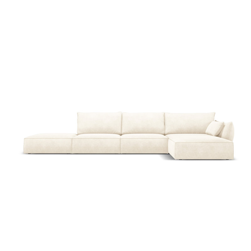 Laughlan 5 Seater Corner Sofa , Light Beige