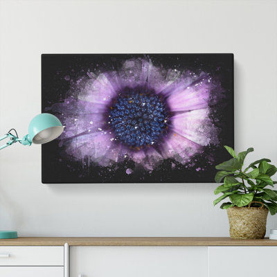 The Eye Of A Purple Flower - Wrapped Canvas Print