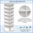 7-Tier 360° Rotating Shoe Rack, Free Standing 28-Pair Organizer White | Modern | Primary Living Space