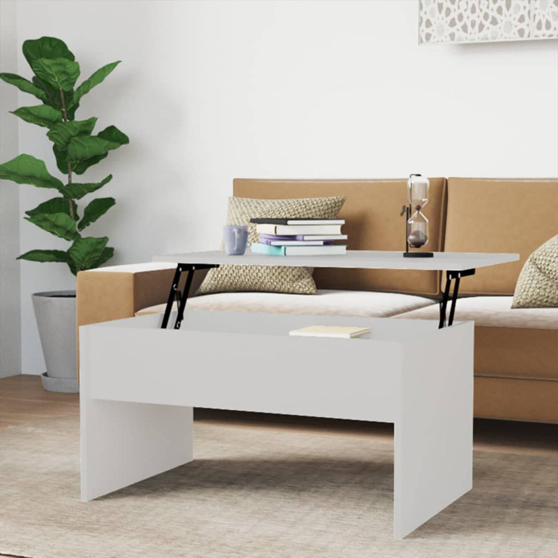Silverlock Lift Top Coffee Table with Storage, White