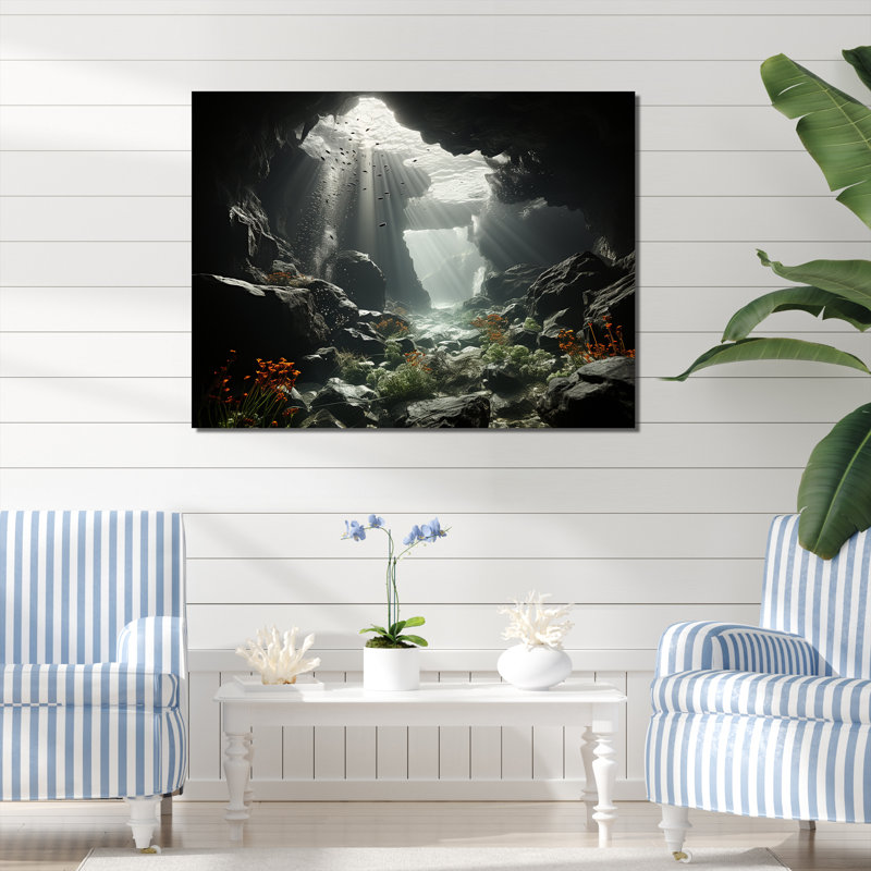 Coral Reef Tranquility - Décoration murale plage et océan, Toile tendue, H 12 po x l 20 po