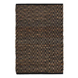 Chevy Chevron Area Rug in Brown/Black Jute