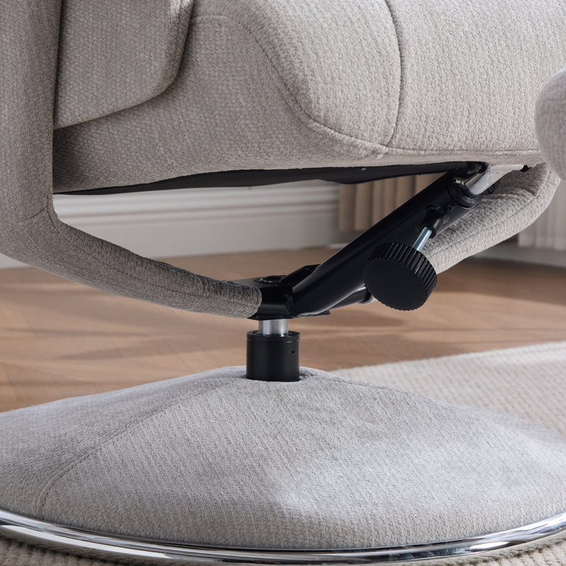 78cm Wide Chenille Swivel, Grey