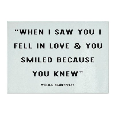 When I Saw You Chopping Board