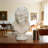 Classic Magnesium Bust Statue with Distressed White Finish