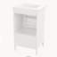 Meuble-lavabo autoportant de 20 po avec comptoir d'évier, armoire en panneau de fibres à densité moyenne avec 1 porte, 1 tiroir, tablette de porte et patins réglables, blanc