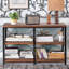 Aemon 120cm Wide 3 Tier Console Table, Industrial Rustic Brown, Hallway and Living Room Furniture