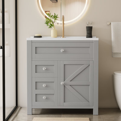 Meuble-lavabo 30 po avec lavabo simple