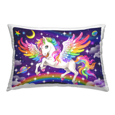 Coussin Rainbow Horse in Space