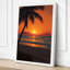 Tropical Sunset Coastal 1 Piece Wrapped Canvas Wall Art-246718121-246718116