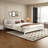 Pine Solid Wood King Size Bed, Solid And Stable-1170819547
